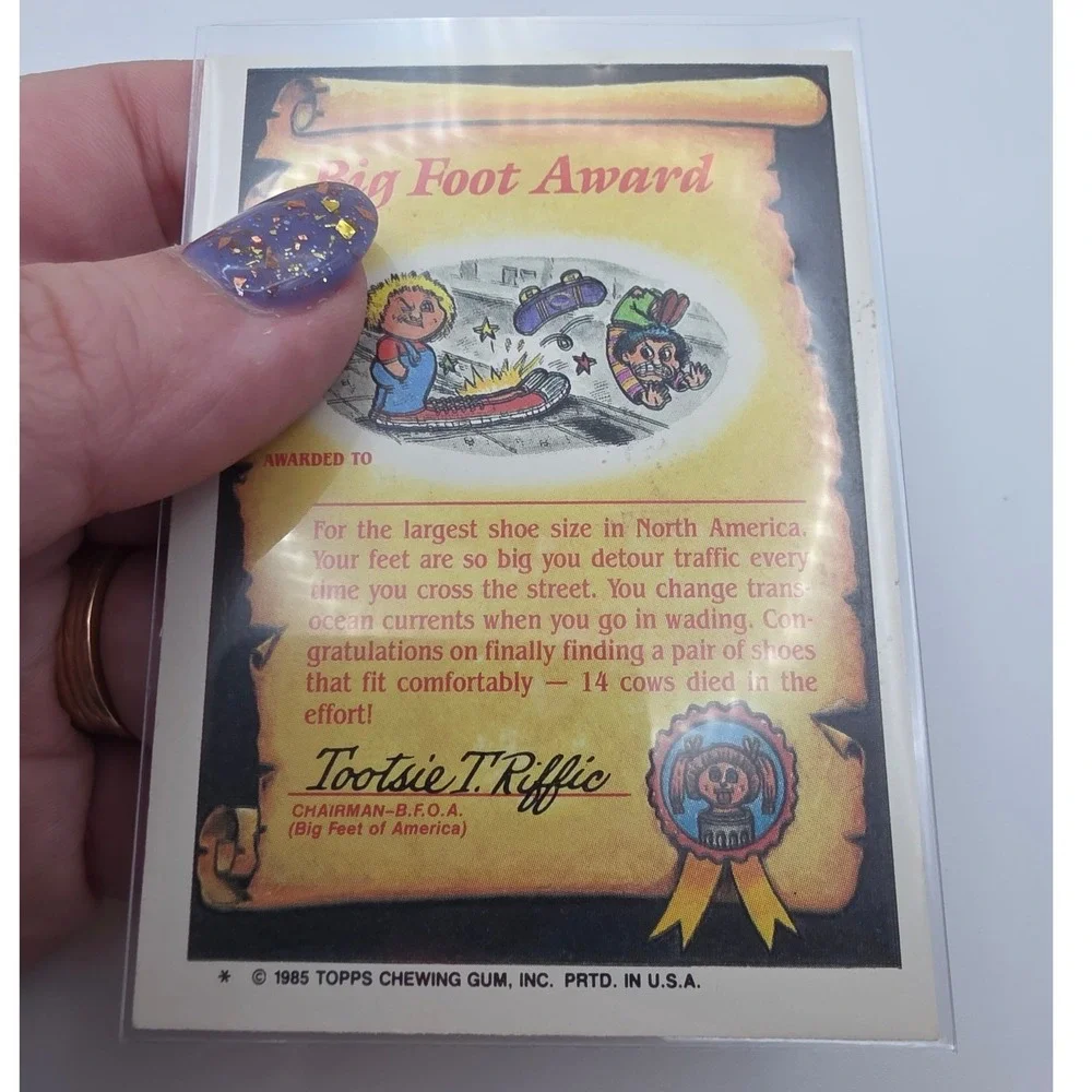 Topps Garbage Pail Kids OS2 Rob Slob 52b Multi Fair 1985 Series 2 Sticker Card